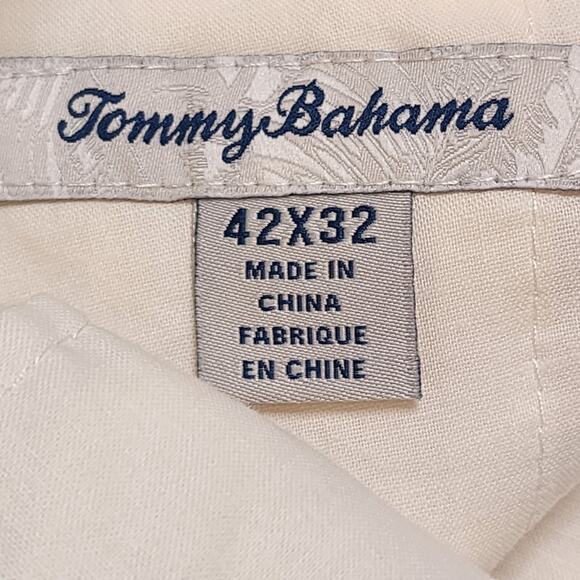 Tommy Bahama Off White Mahalo Bay Flat Front Pants Men's Size 42 x 32 NWT - Picture 5 of 9